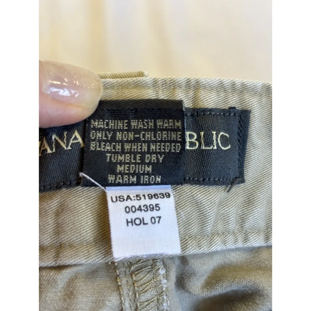 Banana Republic Men's 34X34 Khaki Wide Leg Chino Pants Y2K Preppy Everyday